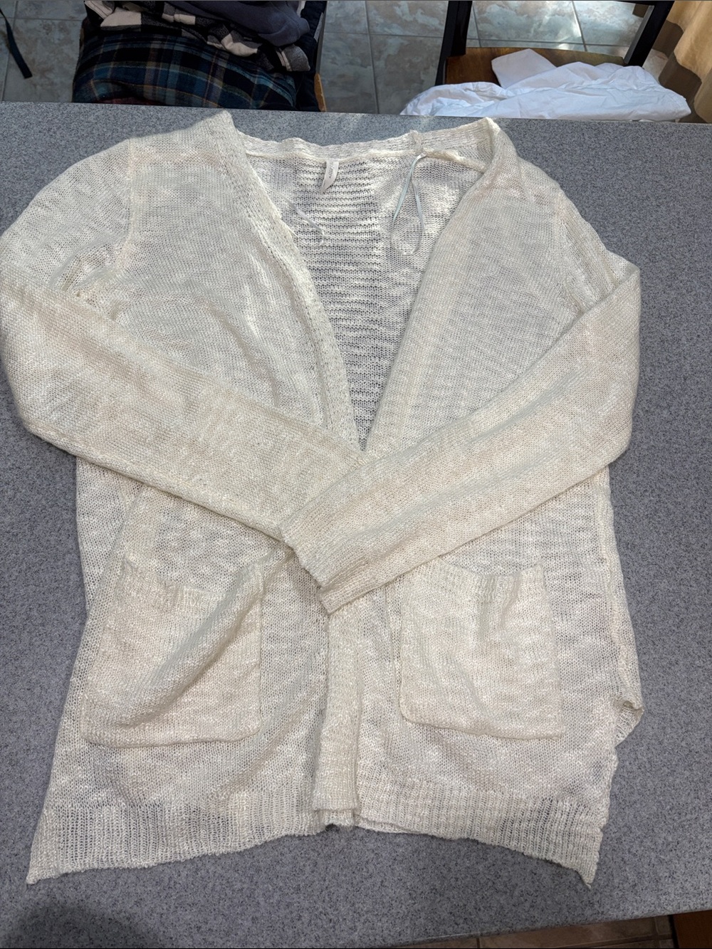Light Cream Women's Cardigan Sweater